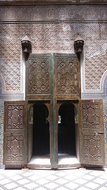 carved double door